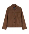 Max Mara Suede Shacket In Brown