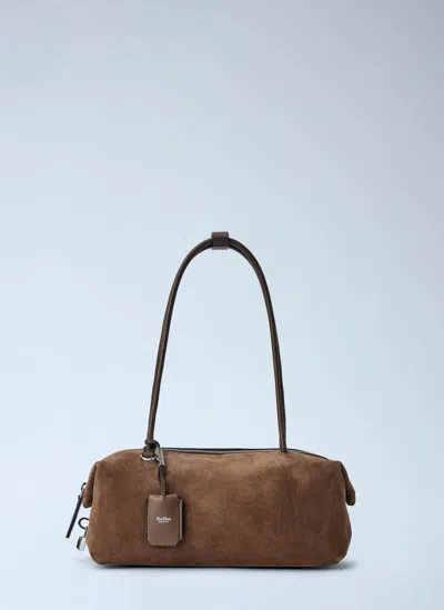 Max Mara Suede Shoulder Bag In Brown