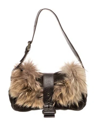 Pre-owned Max Mara Suede Shoulder Bag In Brown