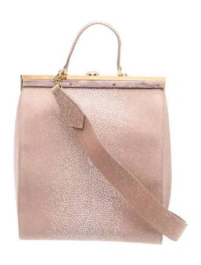 Pre-owned Max Mara Suede Shoulder Bag In Pink