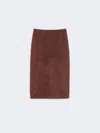 Max Mara Suede Skirt In Brown