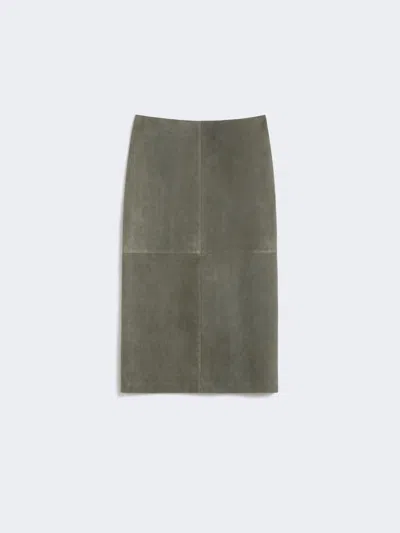 Max Mara Suede Skirt In Brown