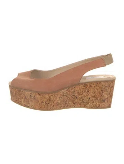 Pre-owned Max Mara Suede Slingback Pumps In Neutrals
