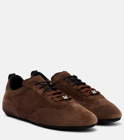 Max Mara Suede Sneakers In Brown
