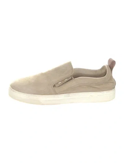 Pre-owned Max Mara Suede Sneakers In Neutrals