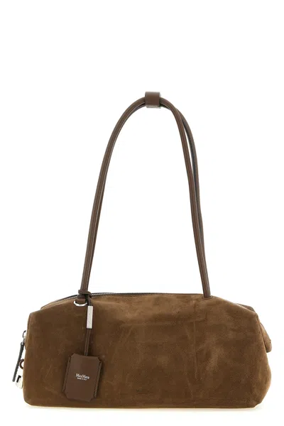 Max Mara Suede Top Case In Brown