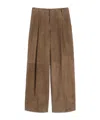 Max Mara Suede Trousers In Brown