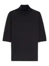 Max Mara Dark Blue Turtleneck Jumper In Blue