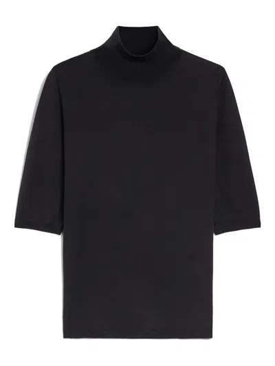 Max Mara Cecina Wool Knit Turtleneck Jumper In Blue