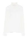 Max Mara Wool And Silk Knit Turtleneck In White