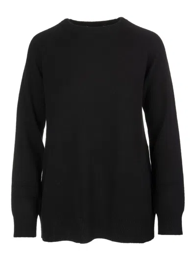 Max Mara Derrik Cachemire Roundneck Sweater In Negro