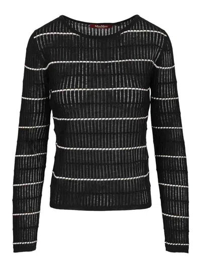 Max Mara Fitted Wool Sweater And Set In Black