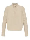 Max Mara Long-sleeved Sweater Jacket In Neutral