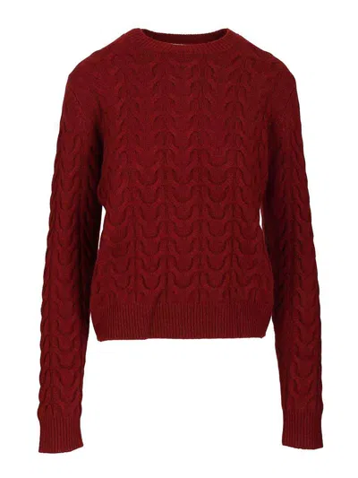 Max Mara Slim Cashmere Sweater In Red