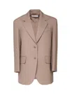 Max Mara Suez Blazer In Virgin Wool In Marrone