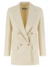 Max Mara Olimpia Jacket In Stretch Canvas In White
