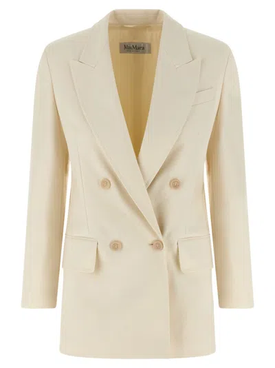 Max Mara Tailored Jacket Double-breasted Design In Neutral