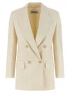Max Mara Olimpia Jacket In Stretch Canvas In White