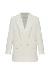 Max Mara Suez Double-breasted Blazer In White