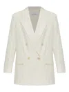 Max Mara Suez Double-breasted Blazer In White