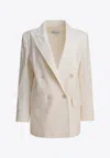 Max Mara Tailored Jackets Featuring Double-breasted Design In White