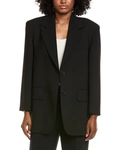 Max Mara Suez Wool-blend Blazer In Black