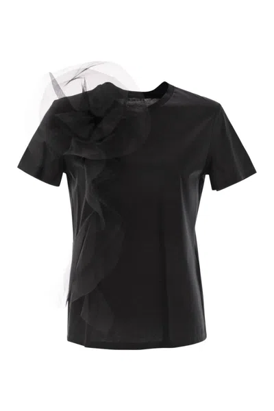 Max Mara Sughero - Jersey T-shirt With Embroidery