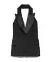 Max Mara Aletta Sleeveless Wool Evening Jacket In Black