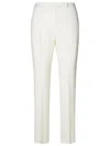 Max Mara Pianoforte Triacetate White Trousers In White
