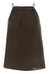 Max Mara Summer - Ramie Gauze Top In Brown