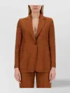Max Mara Summer Bohemia Jacket Pockets In Brown
