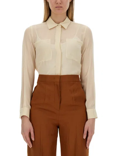 Max Mara "summer Clam" Shirt In Ivory