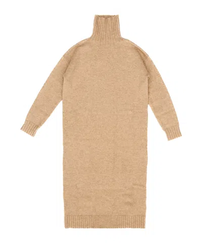 Max Mara Summer Long Knitted Dress In Neutral