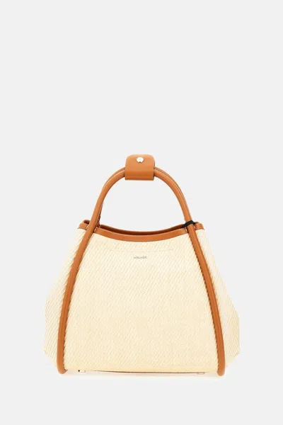 Max Mara Summer Marines Rafia Handbag In Beige