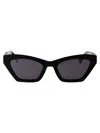 Max Mara Emme13 Sunglasses In 01a Nero Lucido/fumo