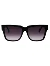 Max Mara Glimpse2 Sunglasses In 01b Nero Lucido/fumo Grad