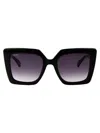 Max Mara Sunglasses In 01b Nero Lucido/fumo Grad