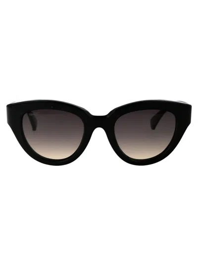 Max Mara Sunglasses In 01b Nero Lucido/fumo Grad