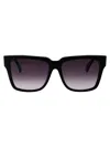 Max Mara Glimpse2 Sunglasses In 01b Nero Lucido/fumo Grad