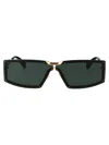 Max Mara Green Metal Sunglasses In Green