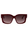Max Mara Rectangular Sunglasses In Burgundy