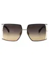 Max Mara Gold Black Metal Sunglasses