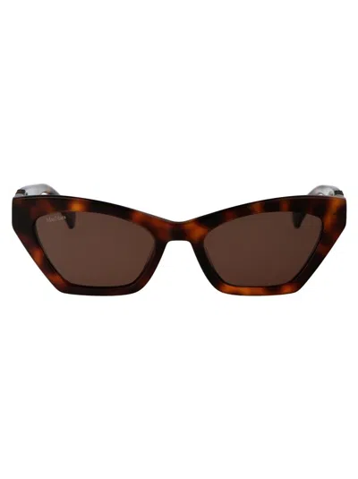 Max Mara Sunglasses In 52e Avana Scura/marrone