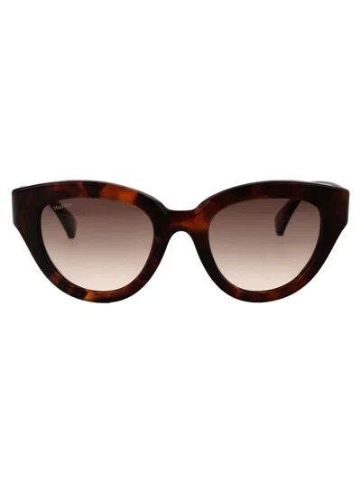Max Mara Sunglasses In 53f Avana Bionda/marrone Grad