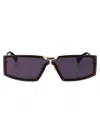 Max Mara Black Metal Sunglasses In Black