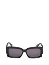 Max Mara Lee-3 Acetate Rectangular Sunglasses In Black