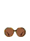 Max Mara Irregular Frame Sunglasses In Brown