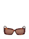 Max Mara Rectangular Frame Sunglasses In Brown