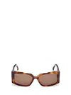 Max Mara Spark 54mm Rectangular Sunglasses In Brown