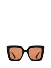 Max Mara Square Frame Sunglasses In Dark Havana